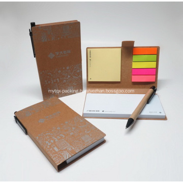 Factory Direct Sticky Notebook Set w/ Recycled Pen